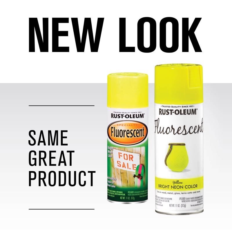 Rust-Oleum Specialty Fluorescent Bright Neon Fluorescent Yellow Spray Paint 11oz
