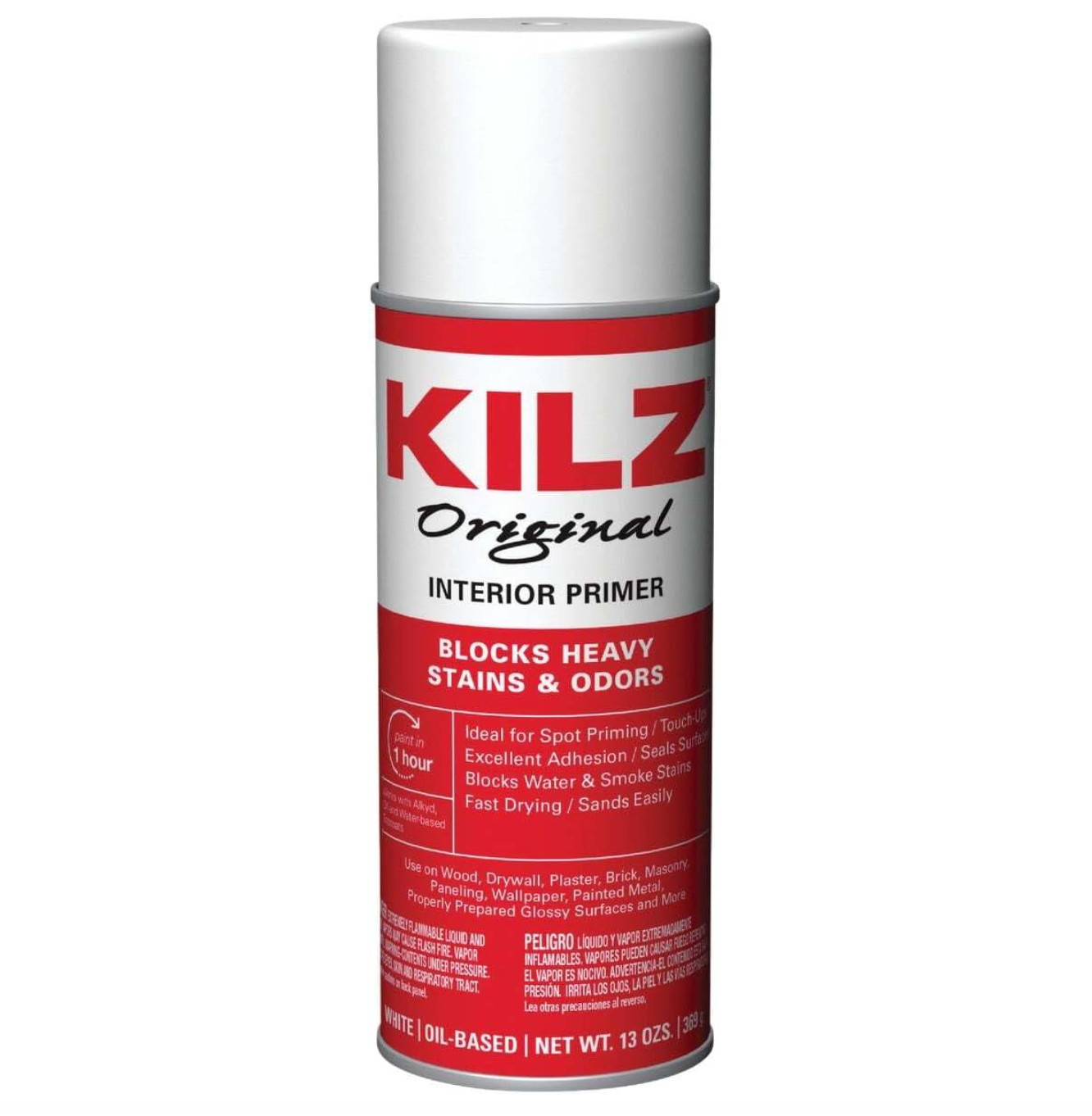 KILZ PRIMER 13OZ (Pack of 6),White Oil-Based,Superior Stain Blocking