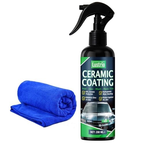 Ceramic Spray Coating for Cars – Hydrophobic Self Cleaning Formula, Easy black