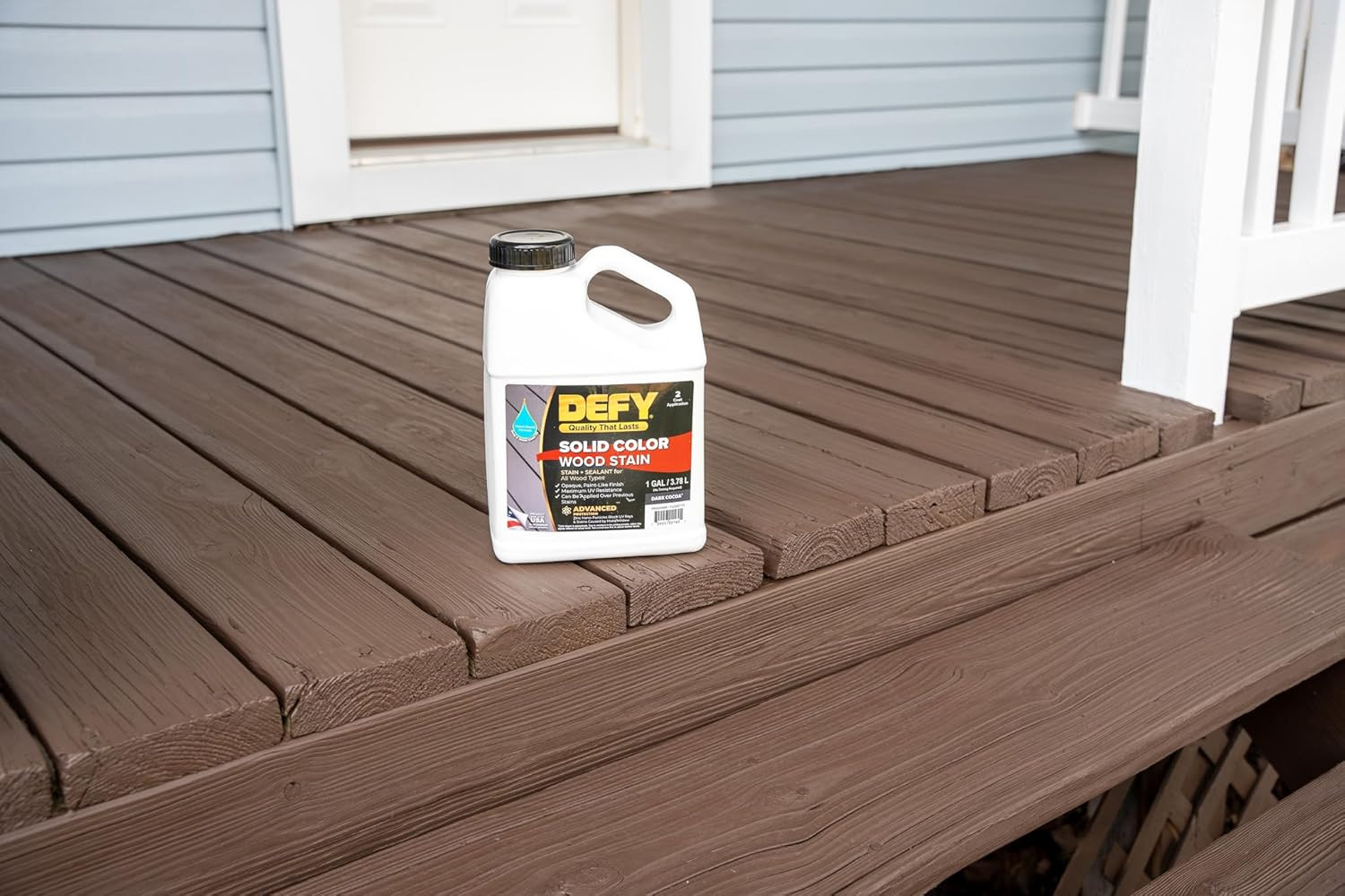 #1 Deck Premium Advanced Solid Color Outdoor Wood Stain and Sealer in One – Wate