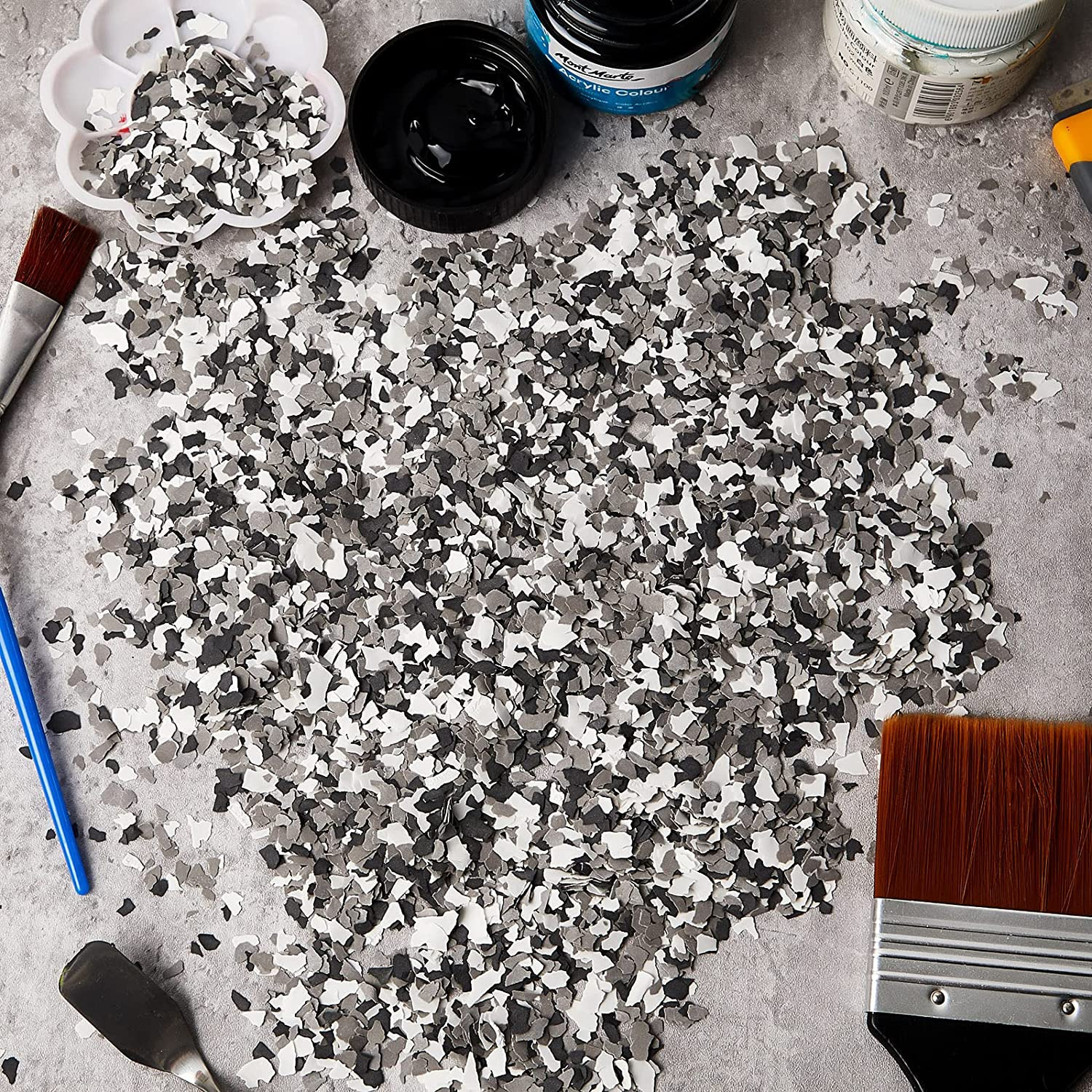 330 G/ 0.72 lb Blend Decorative Color Chips Epoxy Flakes for Garage Floor Blend
