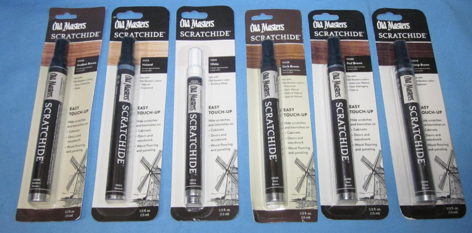 6 Different Old Masters Scratchide Touch-up Pens .. Hide Those Scratches