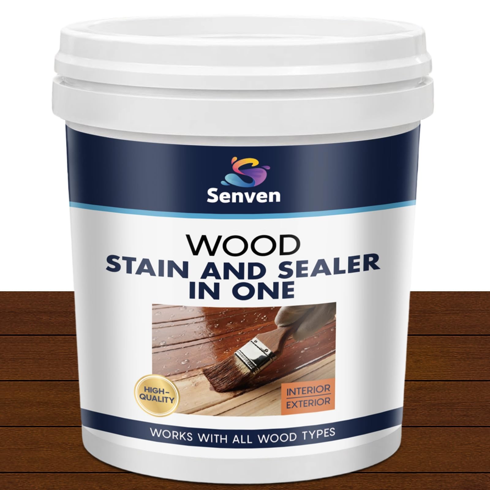 SENVEN Dark Walnut 1 Gal Wood Stain and Sealer