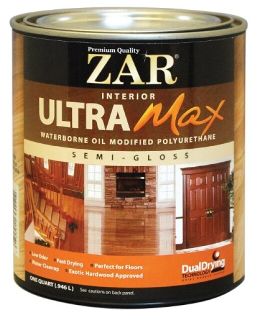 Zar 36112 1 Quart Interior Waterborne Oil Modified Polyurethane