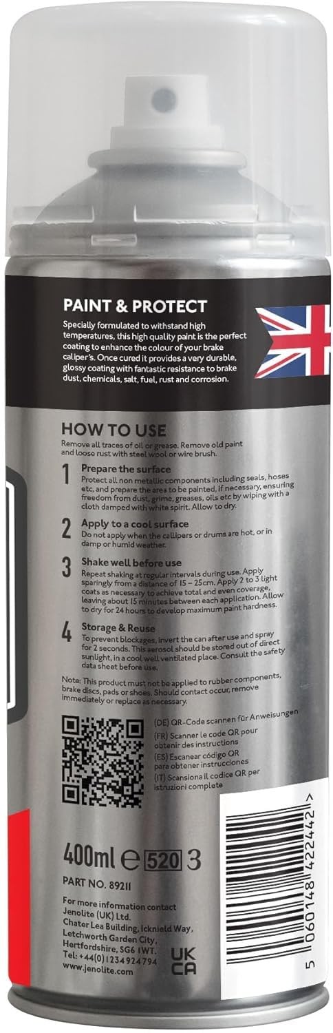 Red Brake Caliper Paint 400ml | Restore & Transform Car Calipers