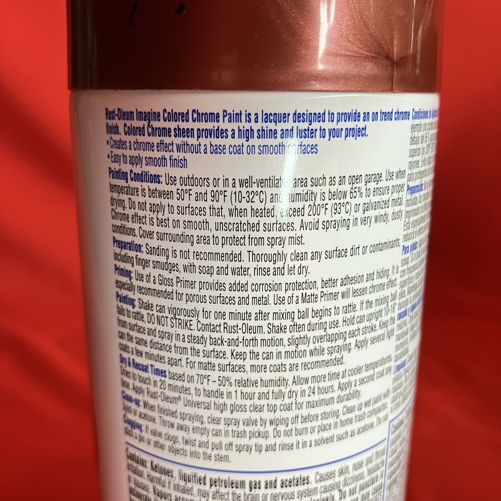 3 – Rust-Oleum / Imagine / Bright Chrome Red Spray Paint 10 oz /Crafts & Hobby