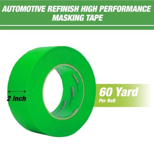 DINOGREN High Performance Masking Tape for Car Paint, Heat & Water 2in-5rolls