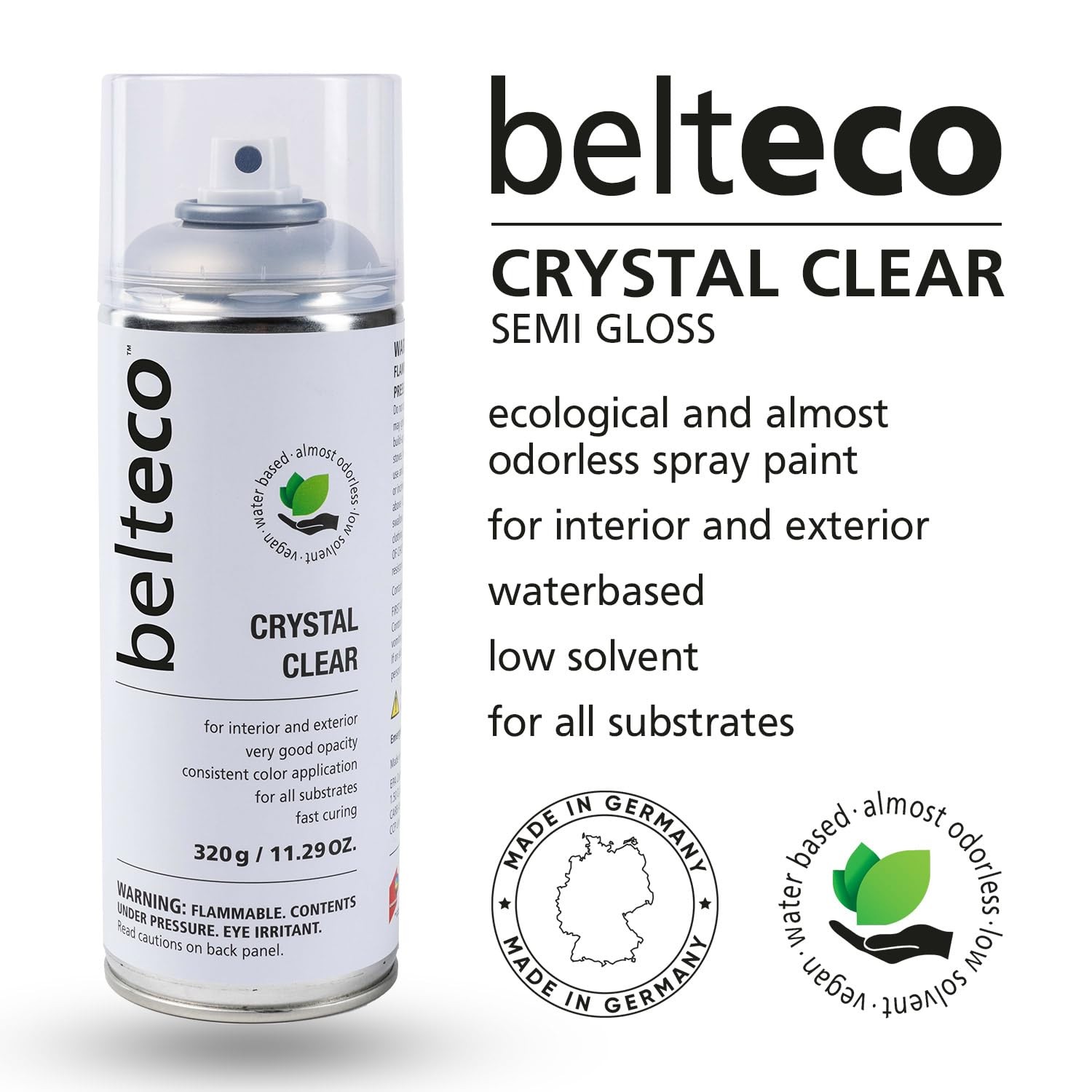 Crystal Clear Semi Gloss Spray Paint | Water based & Odorless | Eco-Friendly …