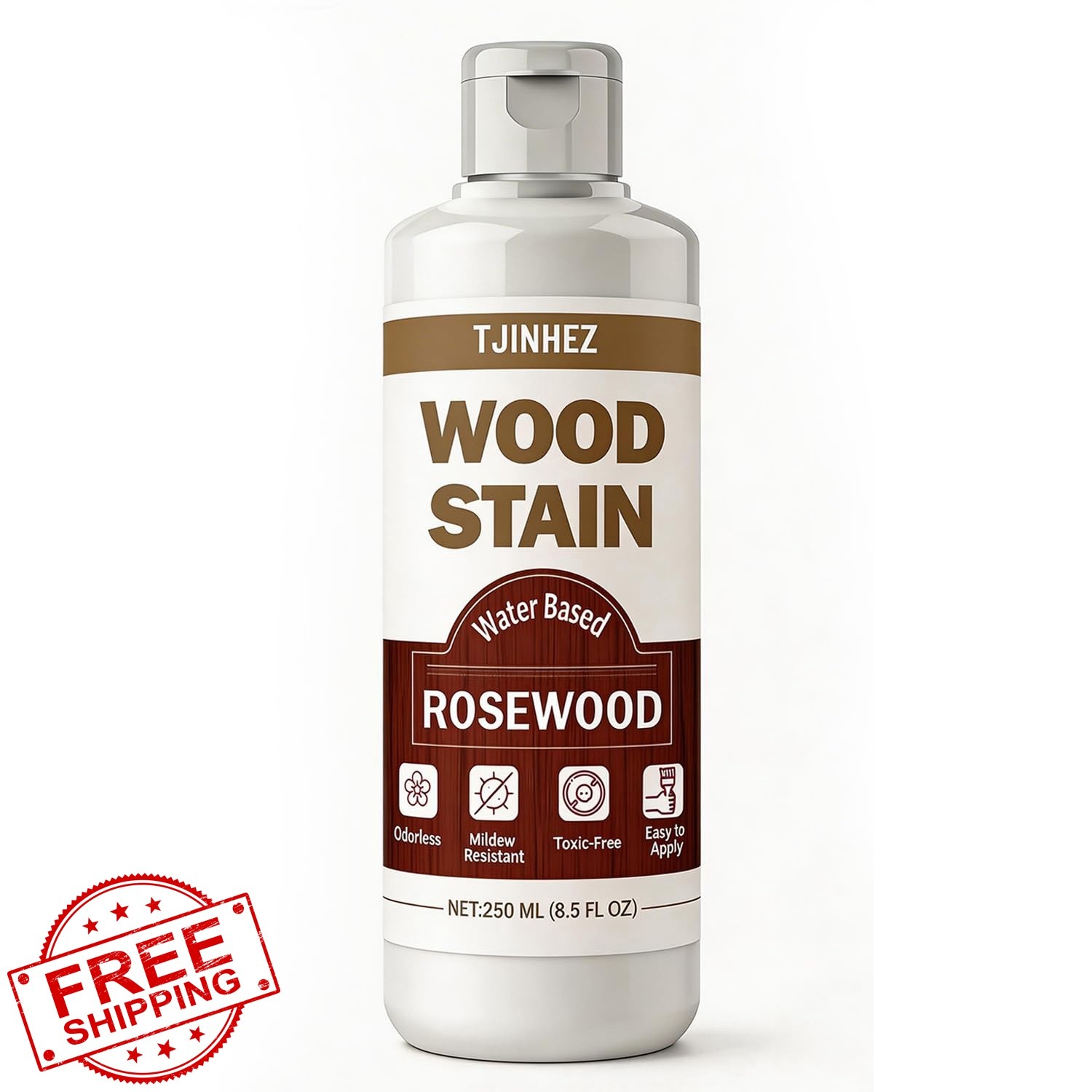 TJINHEZ Rosewood Wood Stain 8.5oz Water Based Indoor Outdoor Finish