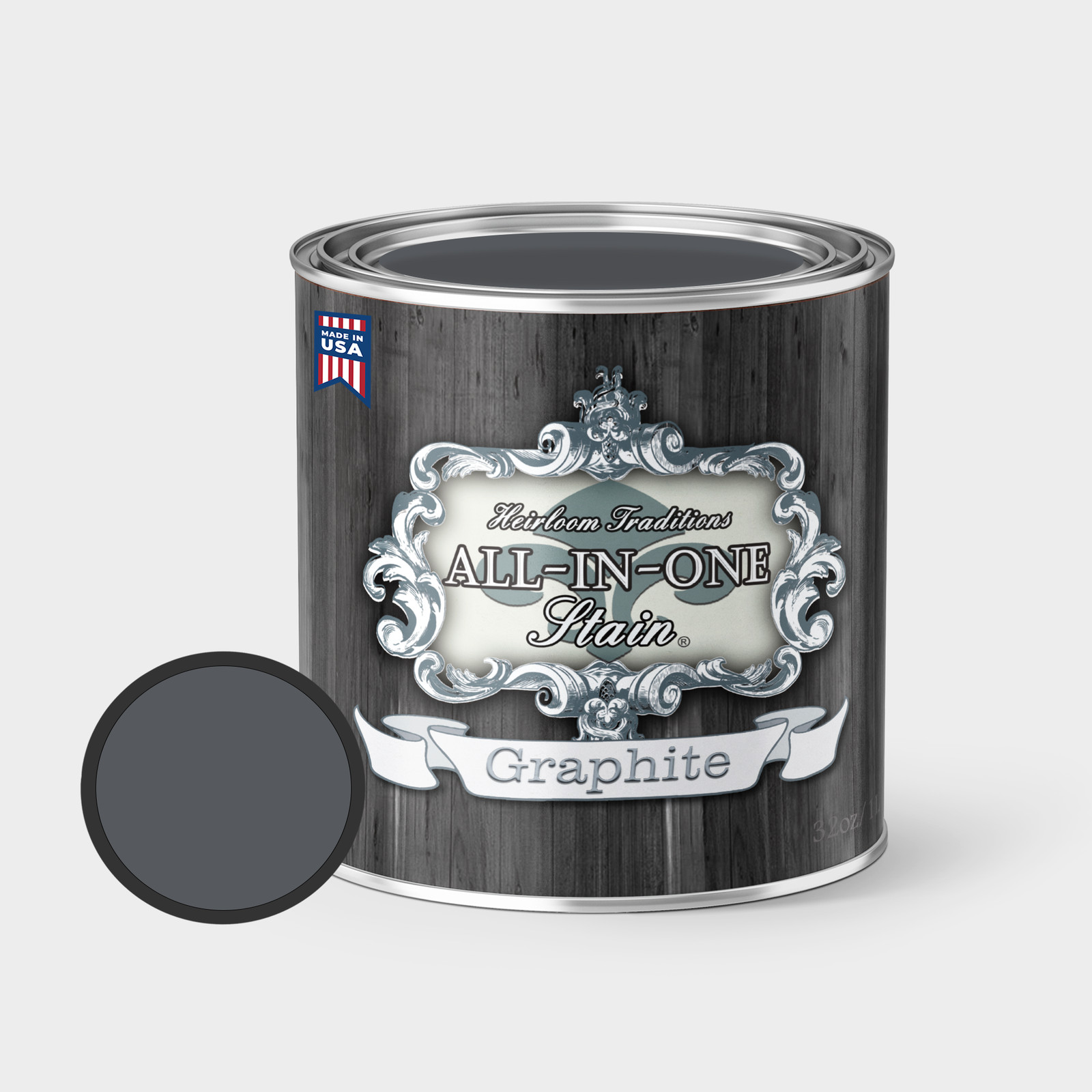 ALL-IN-ONE Gel Stain by Heirloom Traditions – Graphite – 32oz