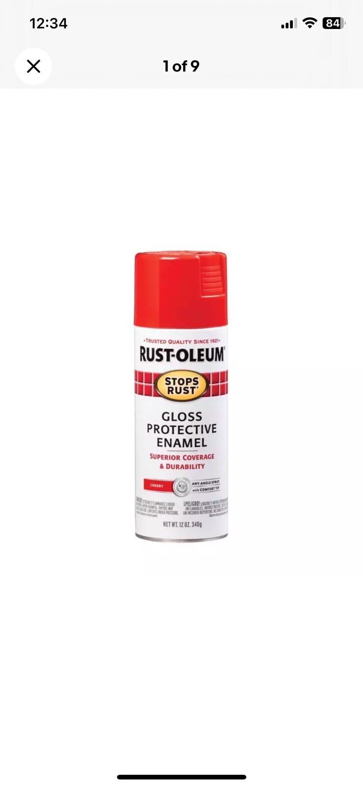 3X Rust-Oleum, Cherry, Stops Rust Gloss Protective Enamel Spray Paint, 12 Oz Es
