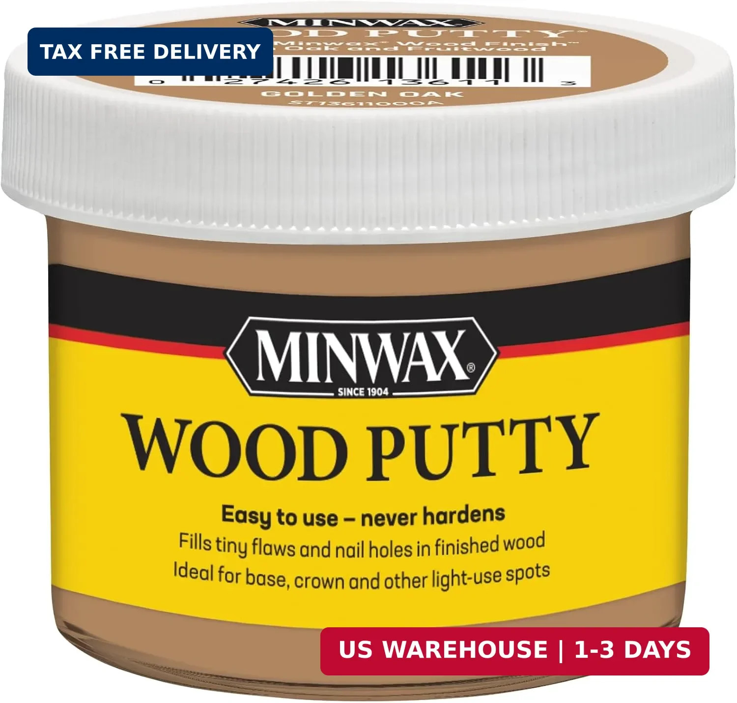 Wood Putty, Golden Oak, 3.75 oz.