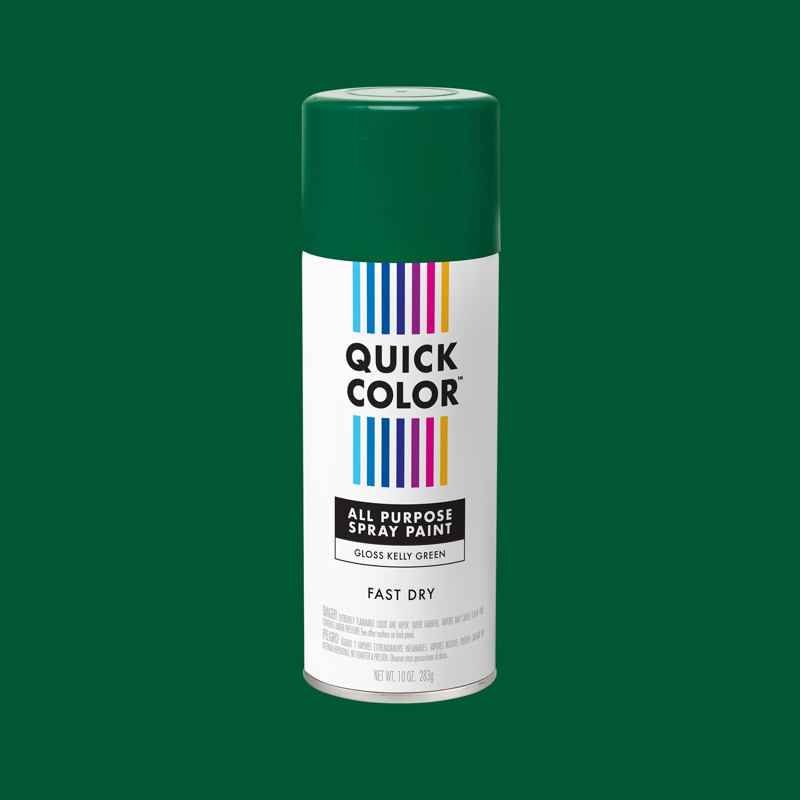 6 Pack, Kelly Green, Gloss All Purpose Enamel Spray Paint-390615, 10 oz