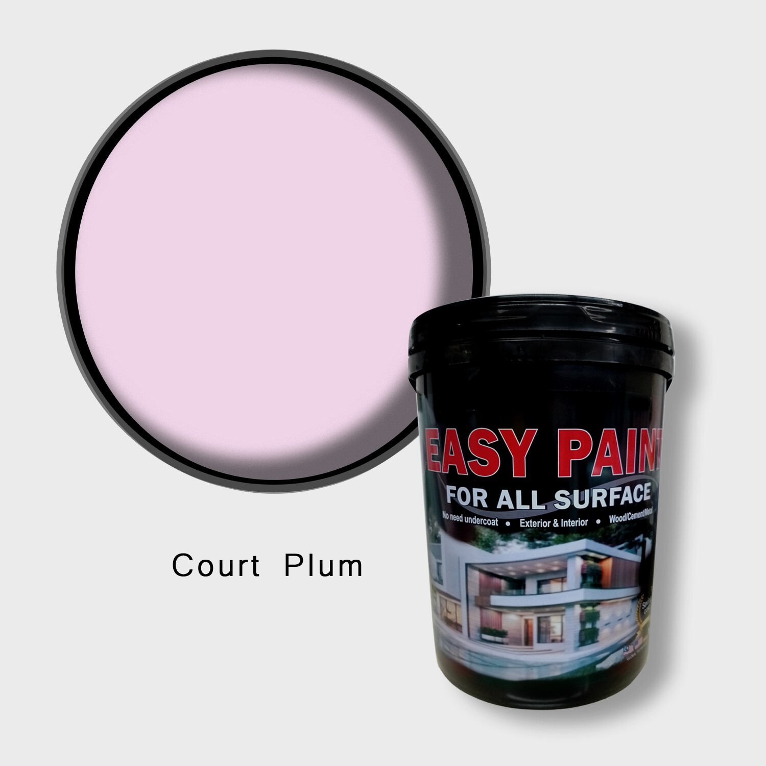 Court Plum, Easy Paint 5L/1.3gal – Mid Sheen (Interior Wall) JS18 Red Shade