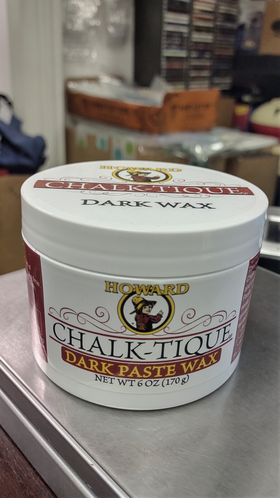 Howard Products Chalk-Tique Dark Paste Wax – Soft Chalk Paint Wax 6oz CTWP07