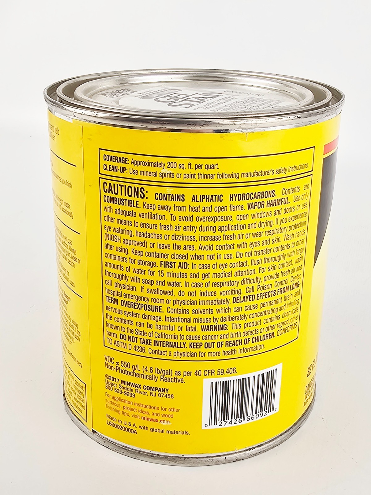 Minwax Gel Stain Interior Wood Finish Oil Based Black 1 Quart