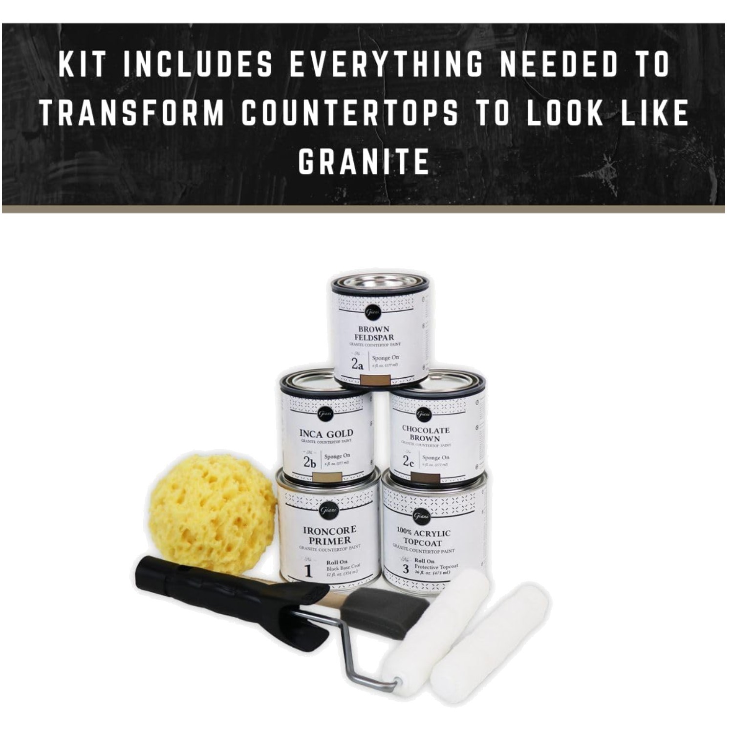 Brown Acrylic Countertop Paint Set – Easy Application