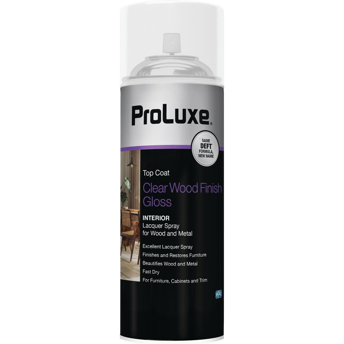 ProLuxe 12.25 Oz. Gloss Clear Wood Interior Spray Lacquer PLX010SXI/54 ProLuxe