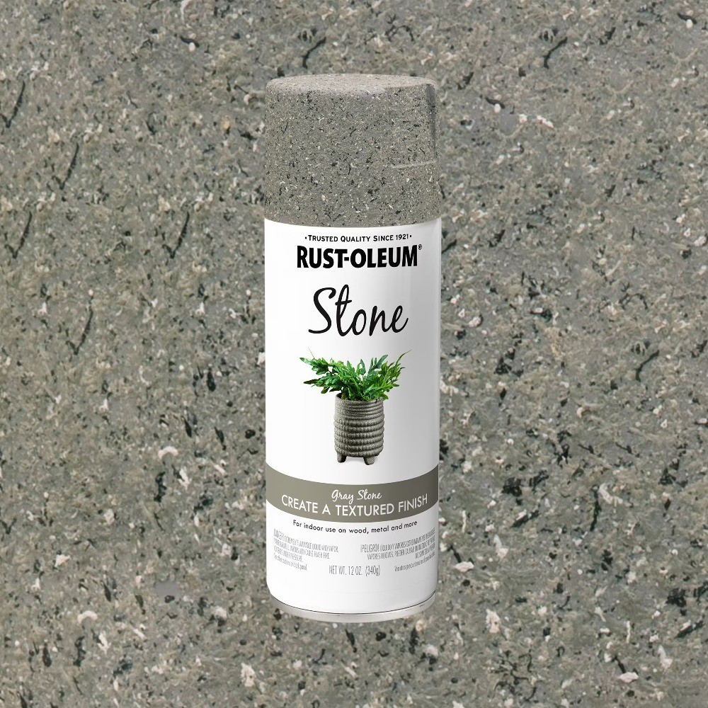 Gray Stone Textured Spray Paint 12 oz Aerosol Can for DIY Home Decor