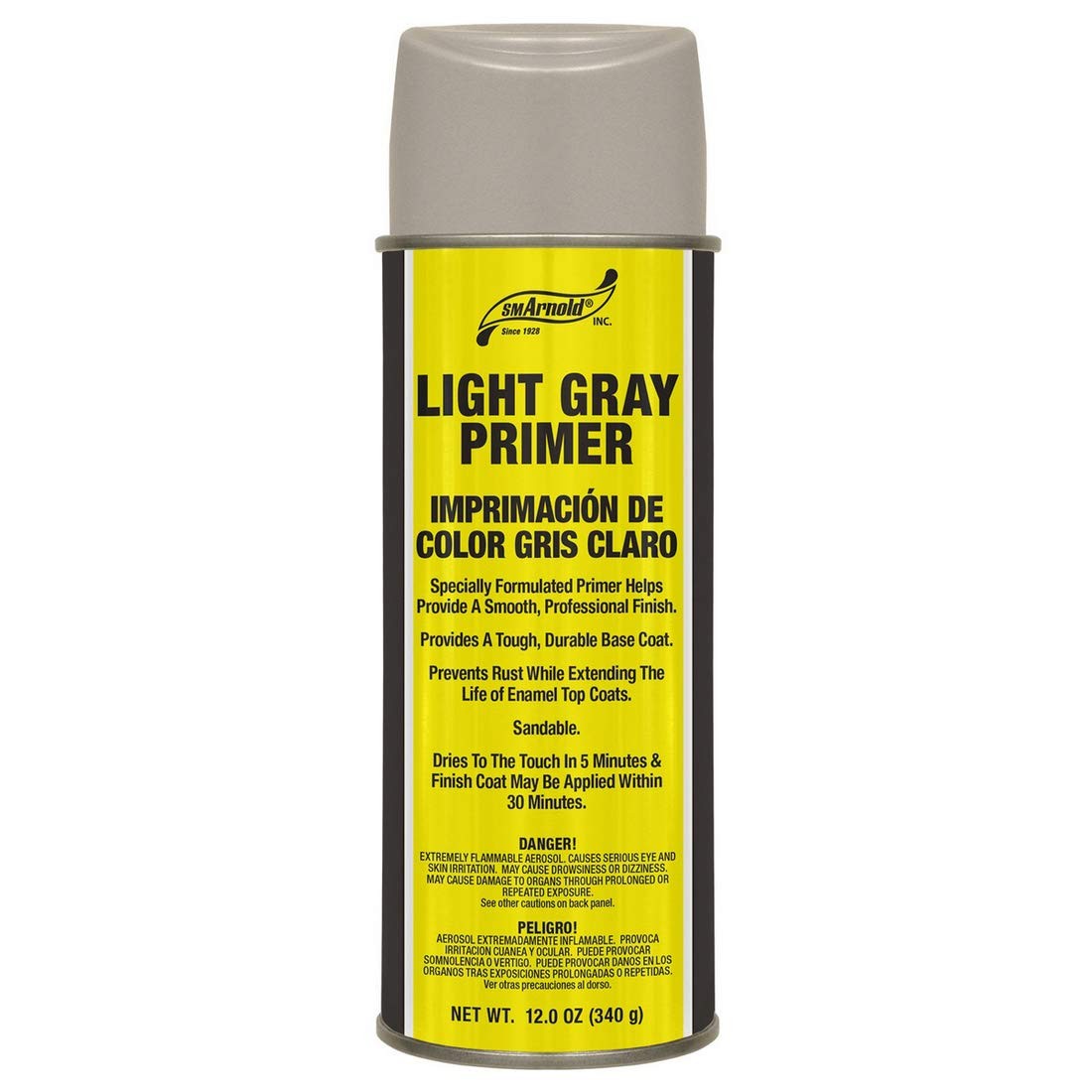 SM Arnold Professional Primer for Spray Paint 12Oz – Light Gray Primer Provides