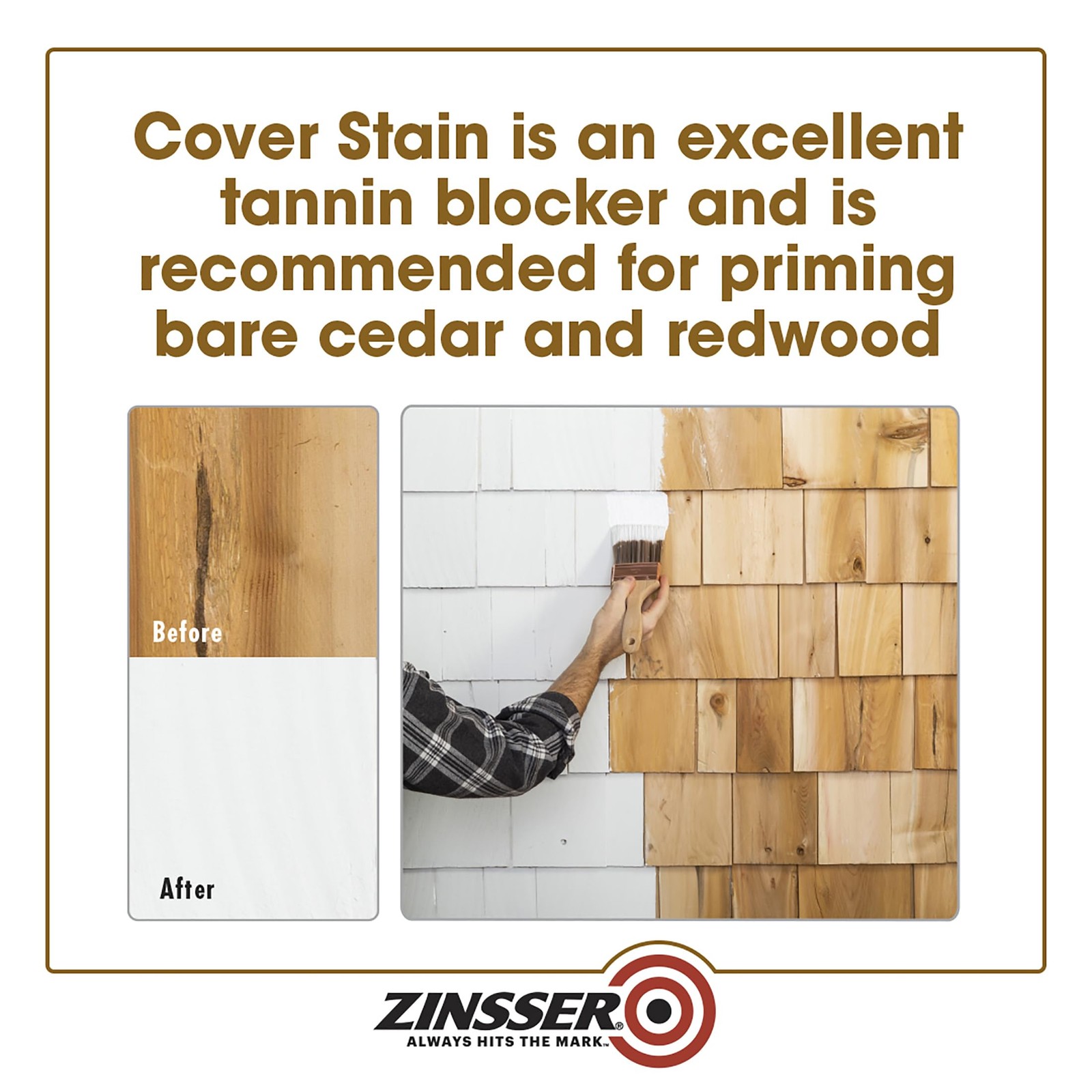 Zinsser Cover-Stain Stain-Blocking Primer, Quart 3504