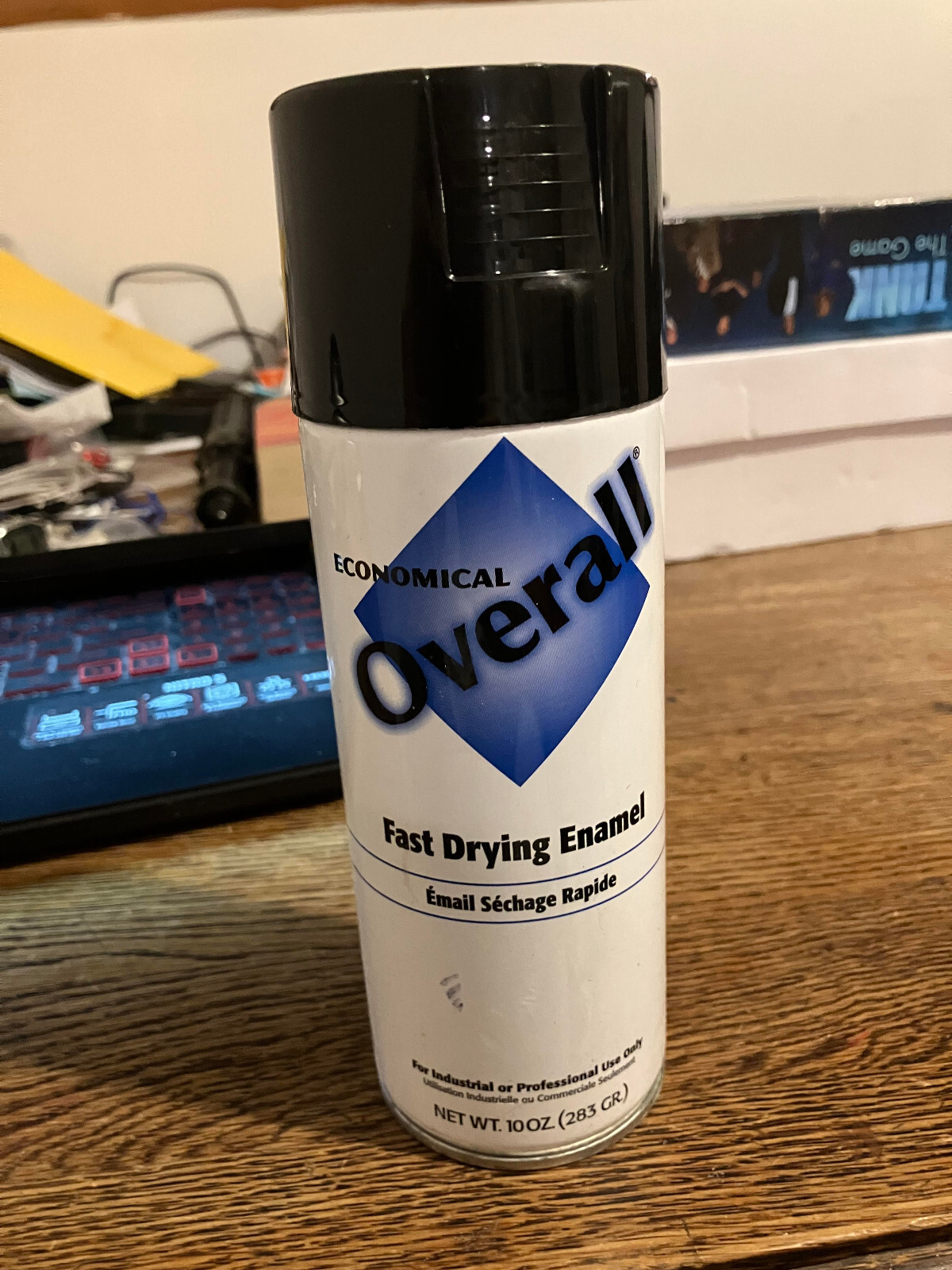 Economical Overall Fast Drying Enamel Flat Black ~ 10oz SPRAY PAINT CAN