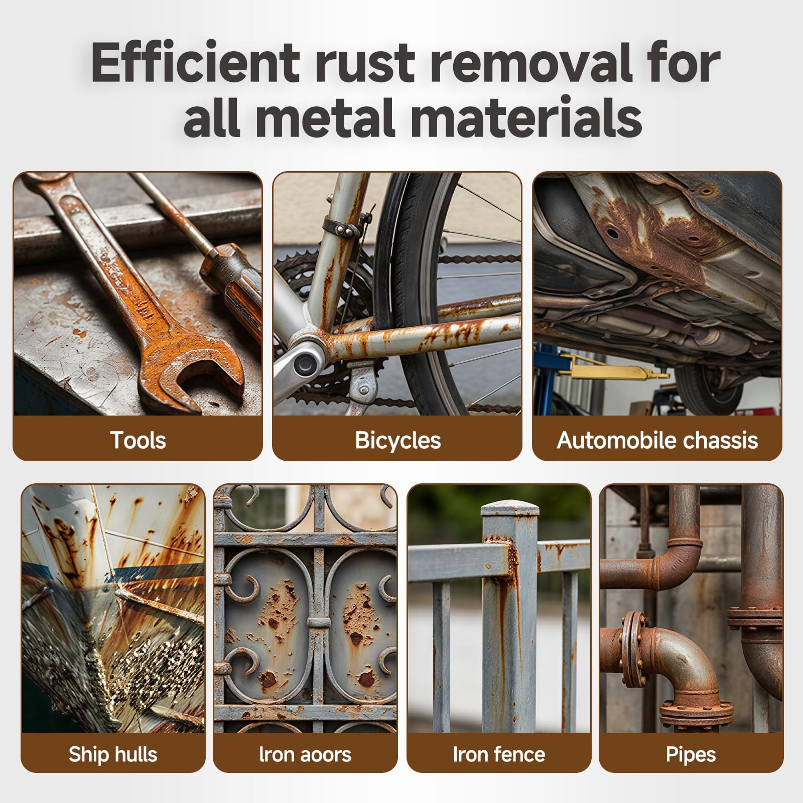 2-in-1 Gray Rust Converter & Metal Primer (5.29 Oz) with Brush, Anti-Rust Coa…