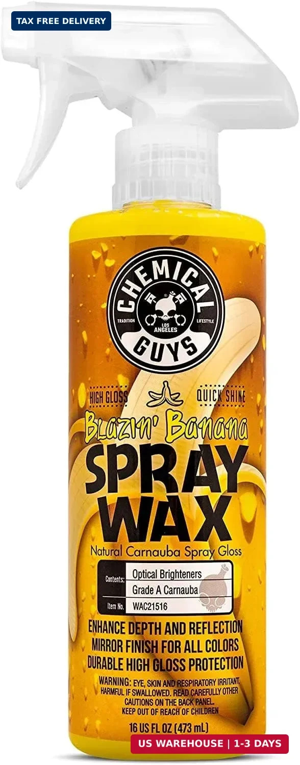 Chemical Guys Spray Wax Blazin’ Banana – Carnauba Car Wax Spray for High Gloss S