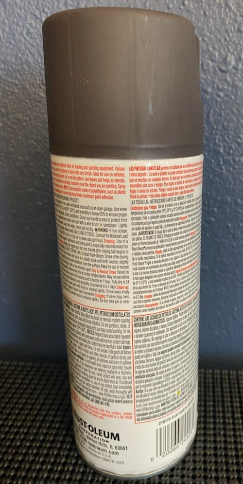 Rust-Oleum Camouflage Spray Paint Earth Brown 12 oz Ultra Flat Non-Reflective