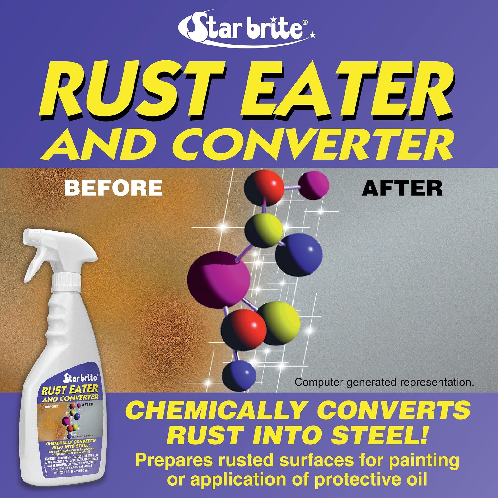 Star brite Rust Eater & Converter – Chemically Converts Rust Into Steel