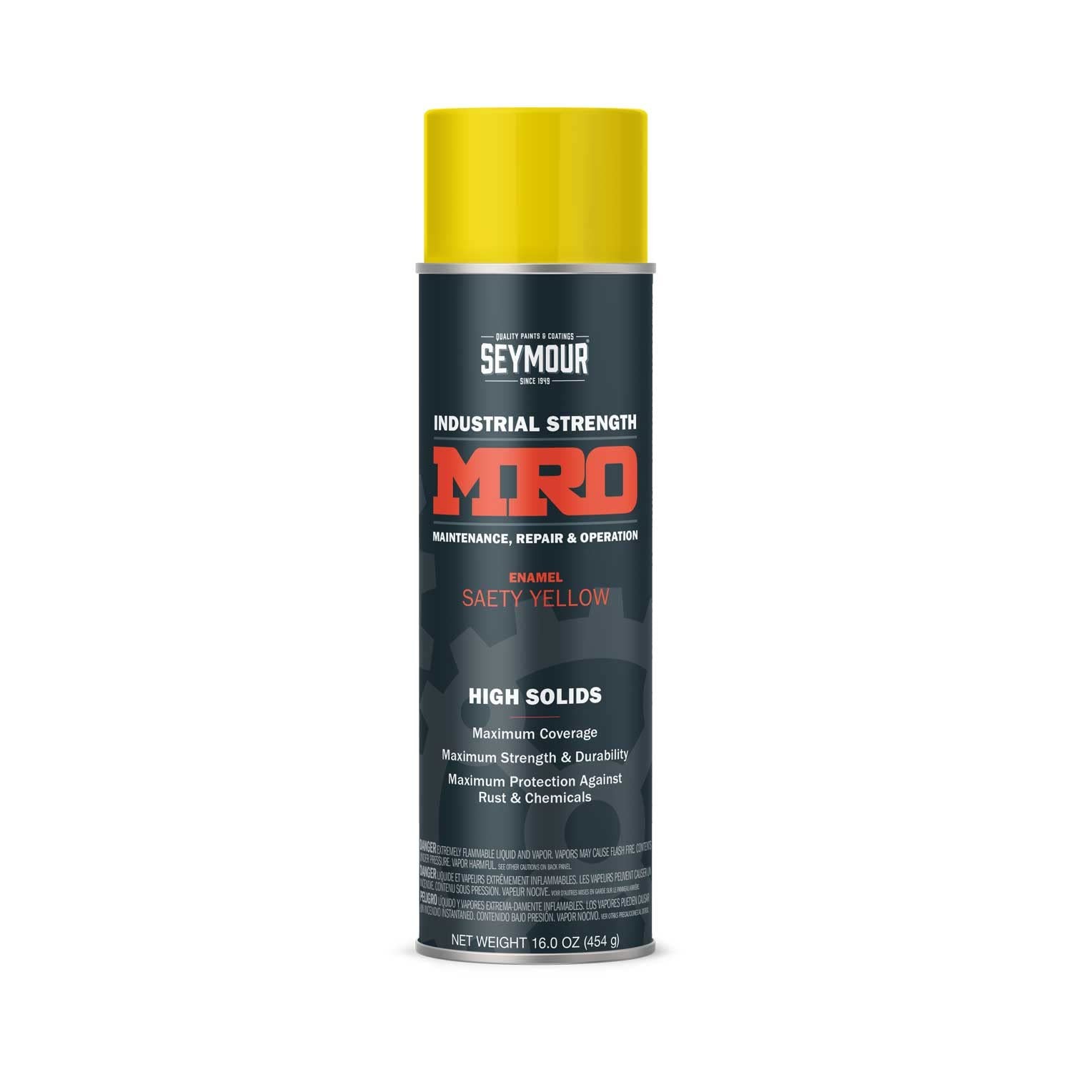 SEYMOUR 6201419 Industrial MRO High Solids Spray Paint, Safety Yellow