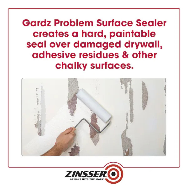 Zinsser Zinsser Gardz Problem Surface Sealer, Matte, Clear, 1 Gal 2301 Zinsser