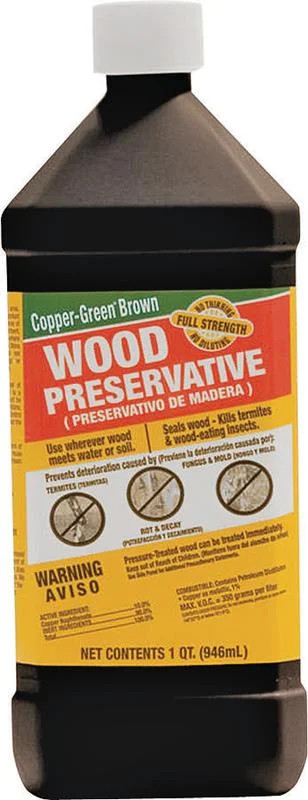 Copper Green Flat Brown Oil-Based Wood Preservative 1 qt CB QTS/ 12 PK