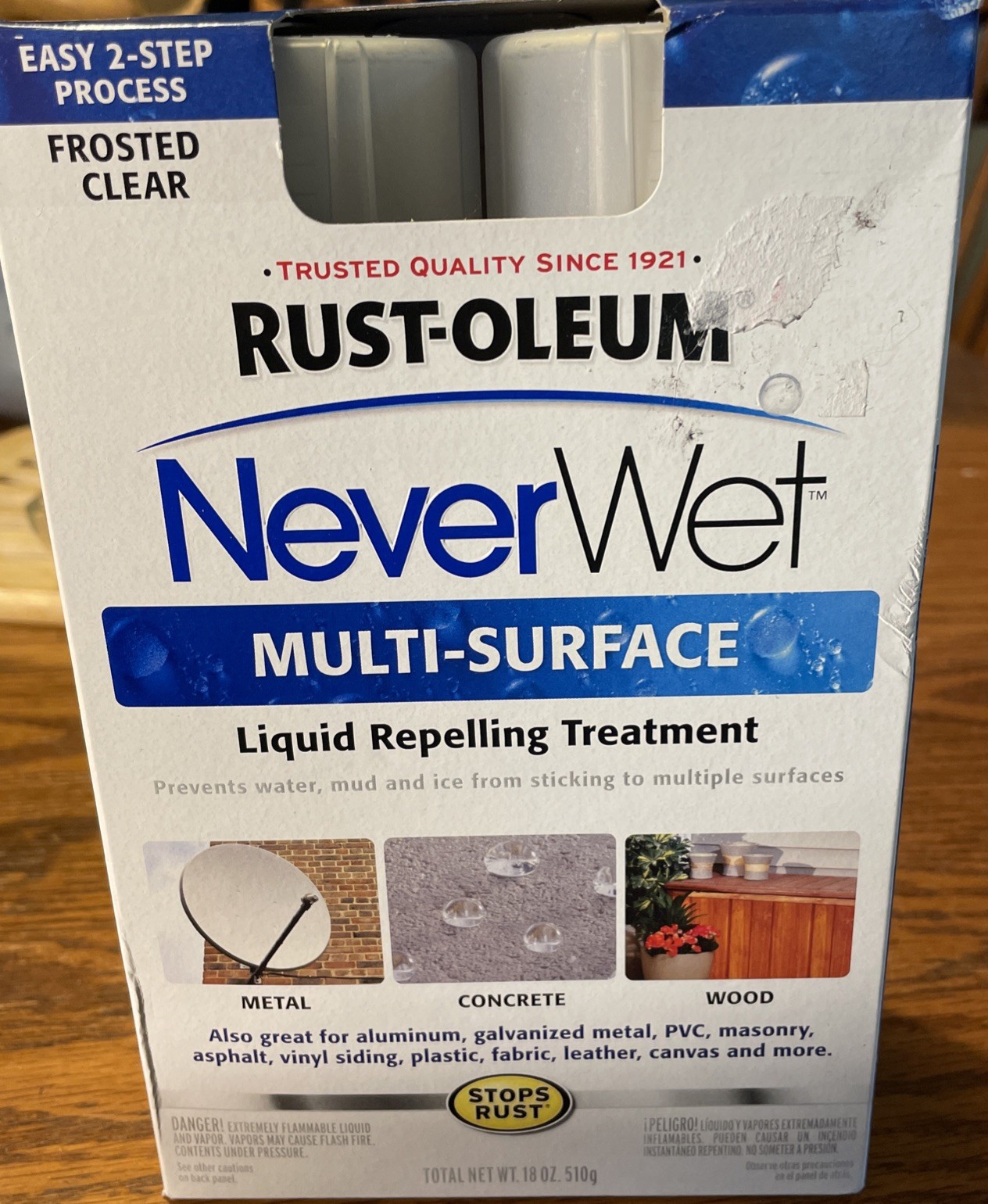 Rust-Oleum NeverWet Frosted Clear Moisture Repelling Treatment Metal 18 Oz. Kit