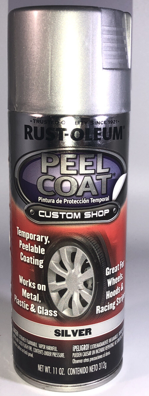 Rust-Oleum 276802 Peel Coat Custom Shop Silver 11 Oz Can-BRAND NEW-SHIP N 24 HRS