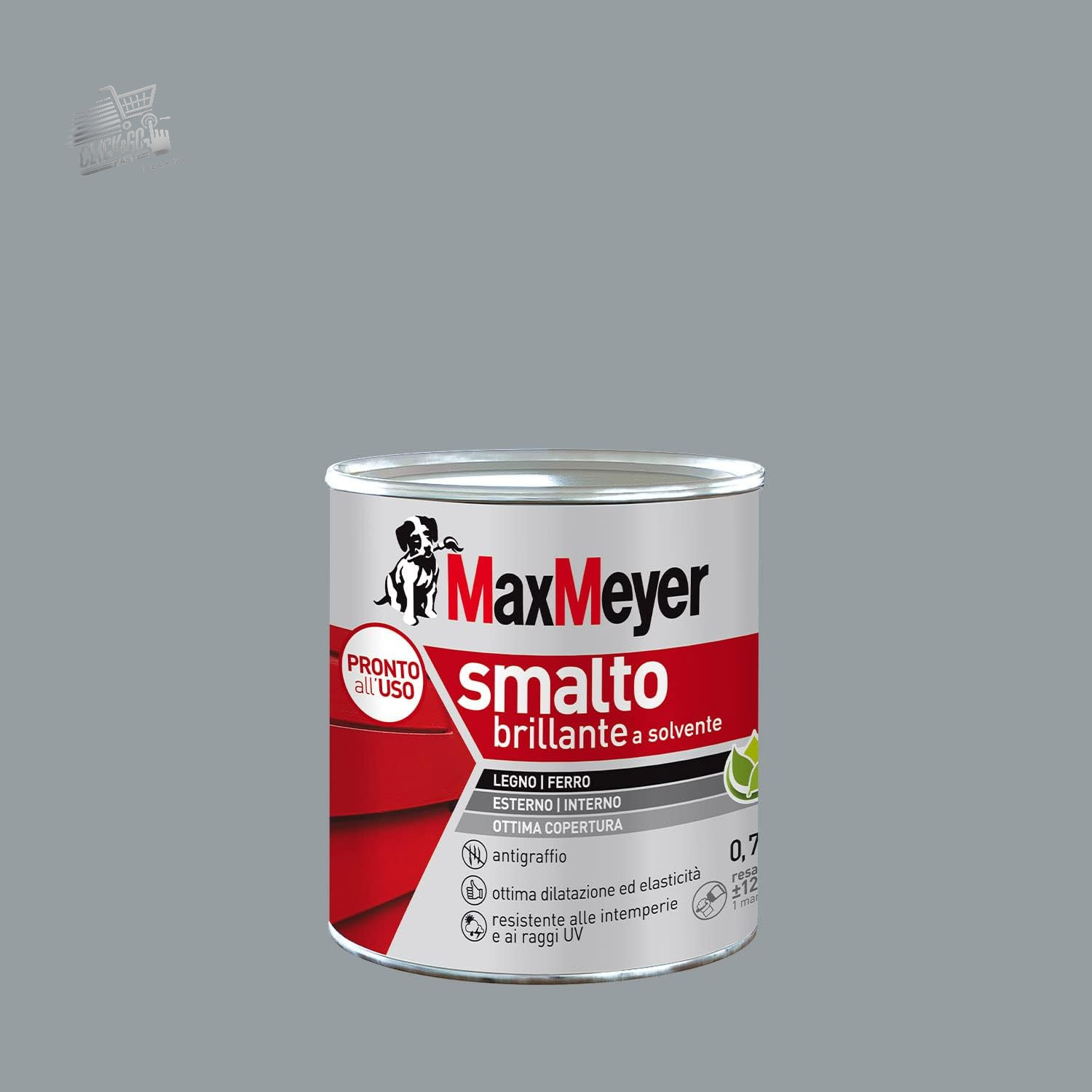Medium Grey Wood Iron Solvent Enamel RAL 7040 Glossy Glossy Paint 750ml