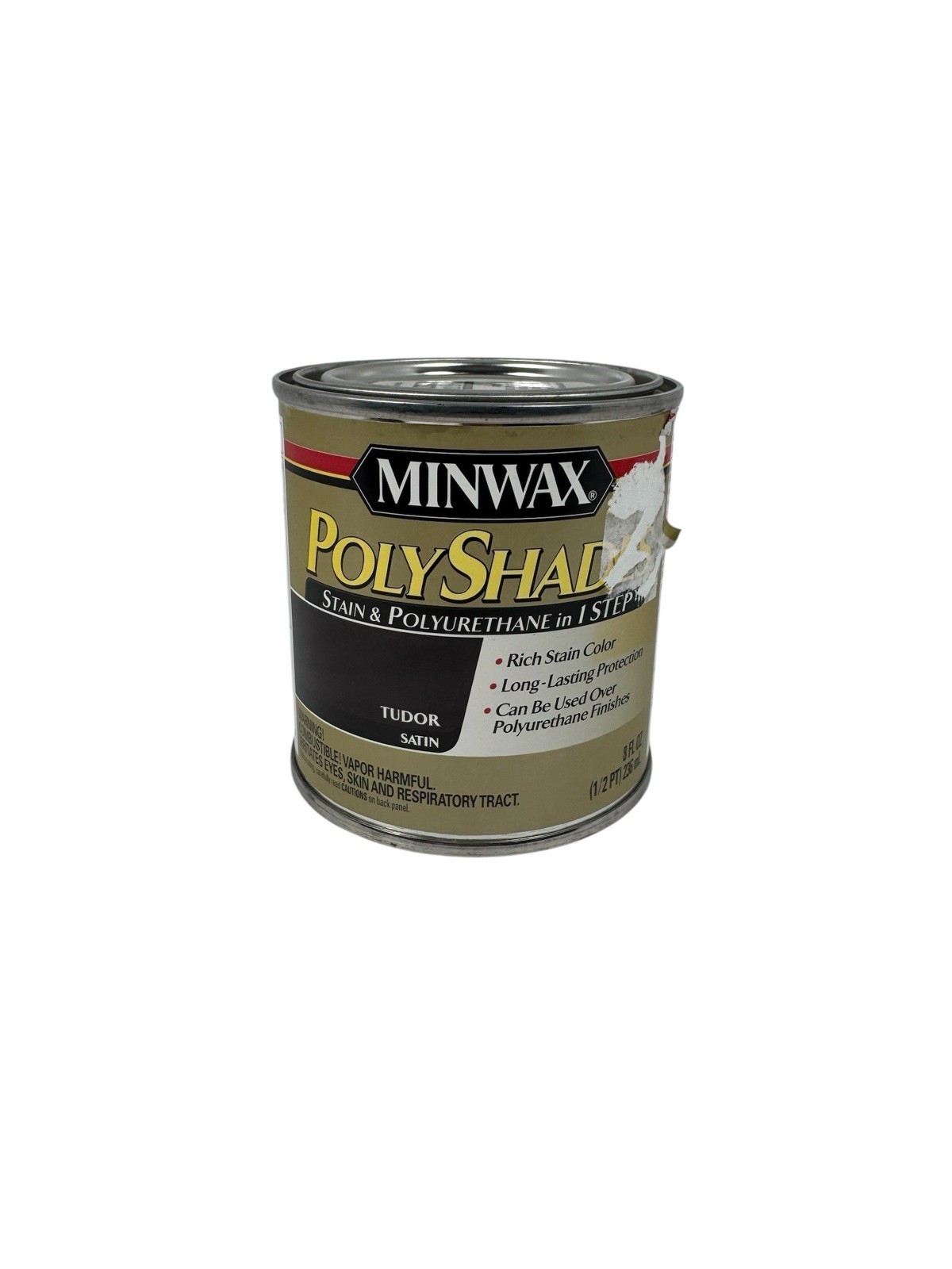 Minwax Polyshades Stain & Polyurethane SATIN TUDOR 1/2 Pint 8 Oz Discontinued