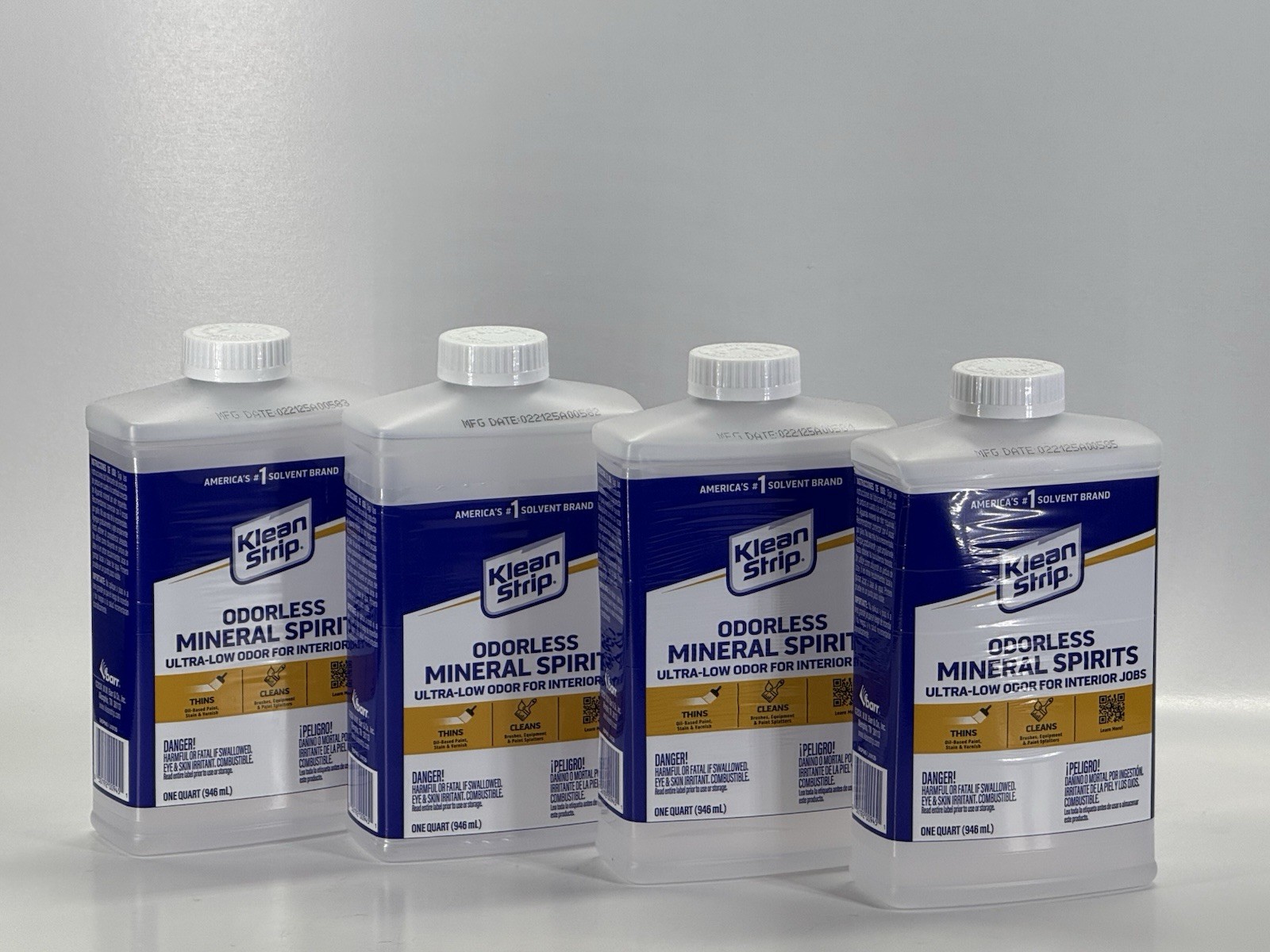 Box of 4 – Klean Strip Odorless Mineral Spirits | One Quart