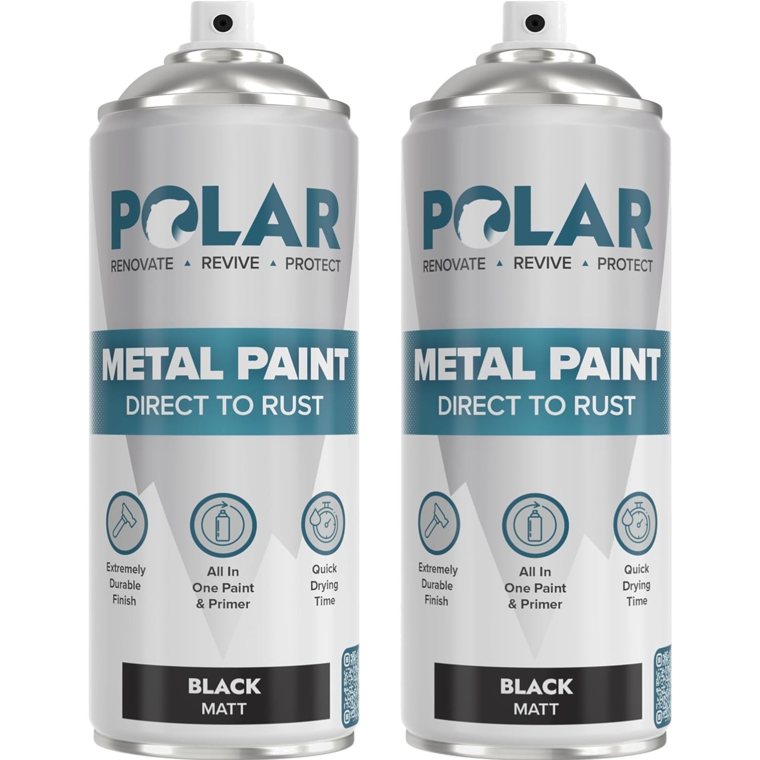 All-in-One Polar Matte Black Spray Paint – Quick-Dry Rust & Corrosion Defense