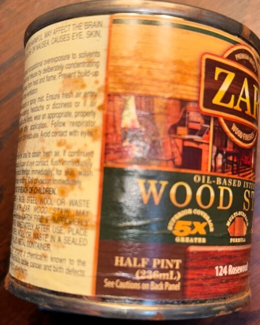 Zar Interior Stain 124 ROSEWOOD 1/2 Pint