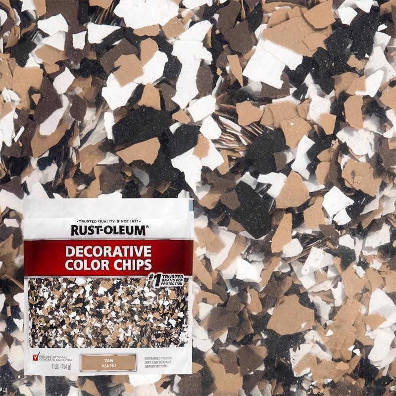 Rust-Oleum 312447 Tan Blend Decorative Color Chips for Indoor & Outdoor Use