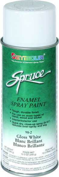 Spruce Gloss White Use Enamel 98-2 SEYMOUR OF SYCAMORE, INC 43281002363 Spray