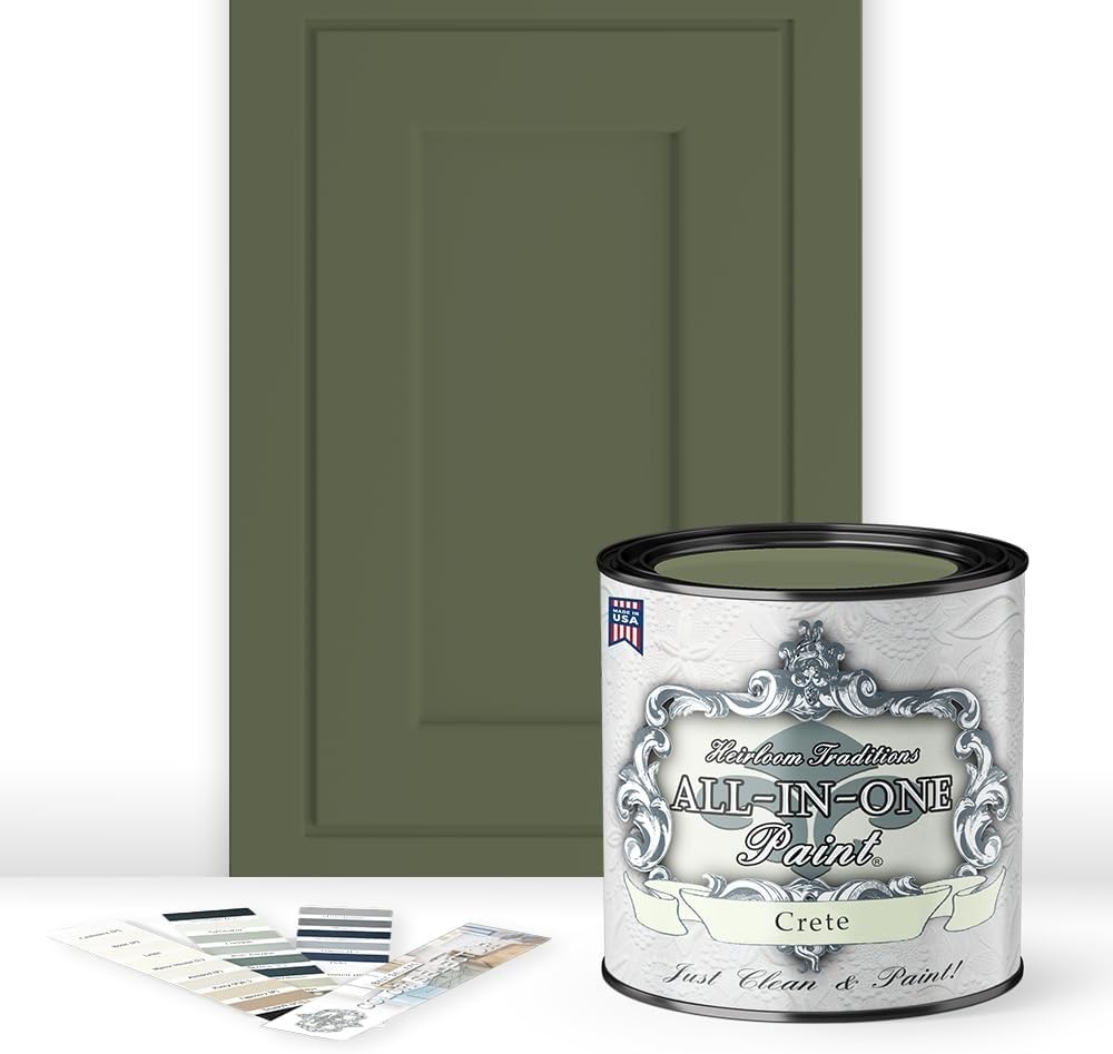 All In One Paint 32 Fl Oz Crete Olive Green Includes Color Card for Selection