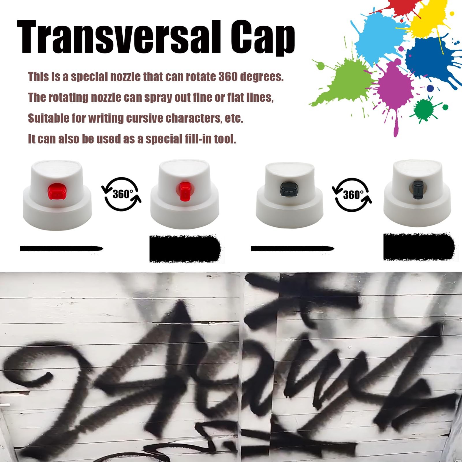 10-Pack Universal Spray Can Nozzles, Female Replacement Tips for Paint Cans
