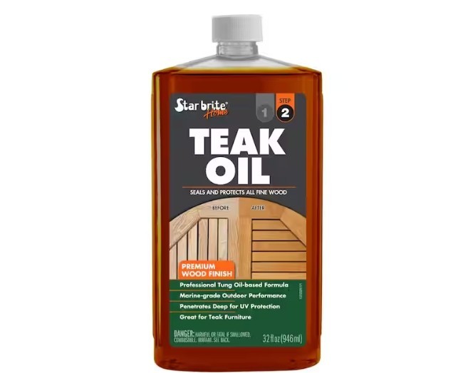 32 Fl. Oz. Premium Teak Oil Easy to apply Sealer Fast Drying Preserver Clear New