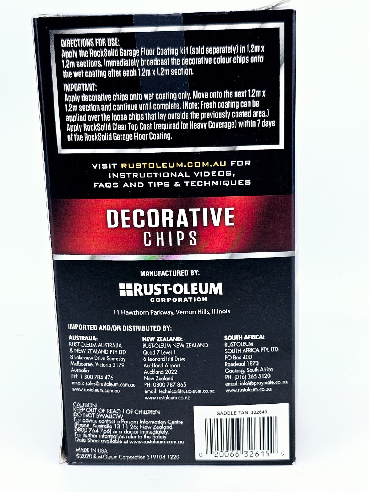 Rust Oleum Rocksolid Decorative Chips Saddle Tan 302643 Heavy Coverage 2lb Box