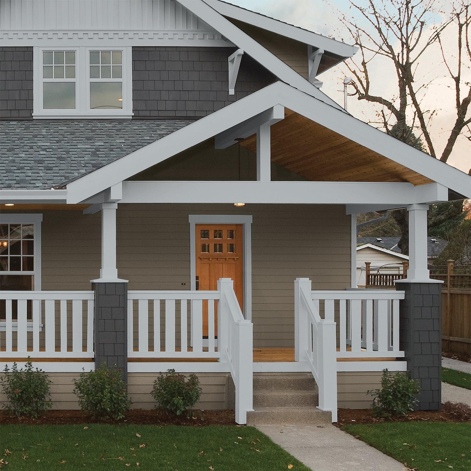 Glidden Total 1 Gal. Stargazer/Gray Semi-Gloss Exterior Paint Premiumr