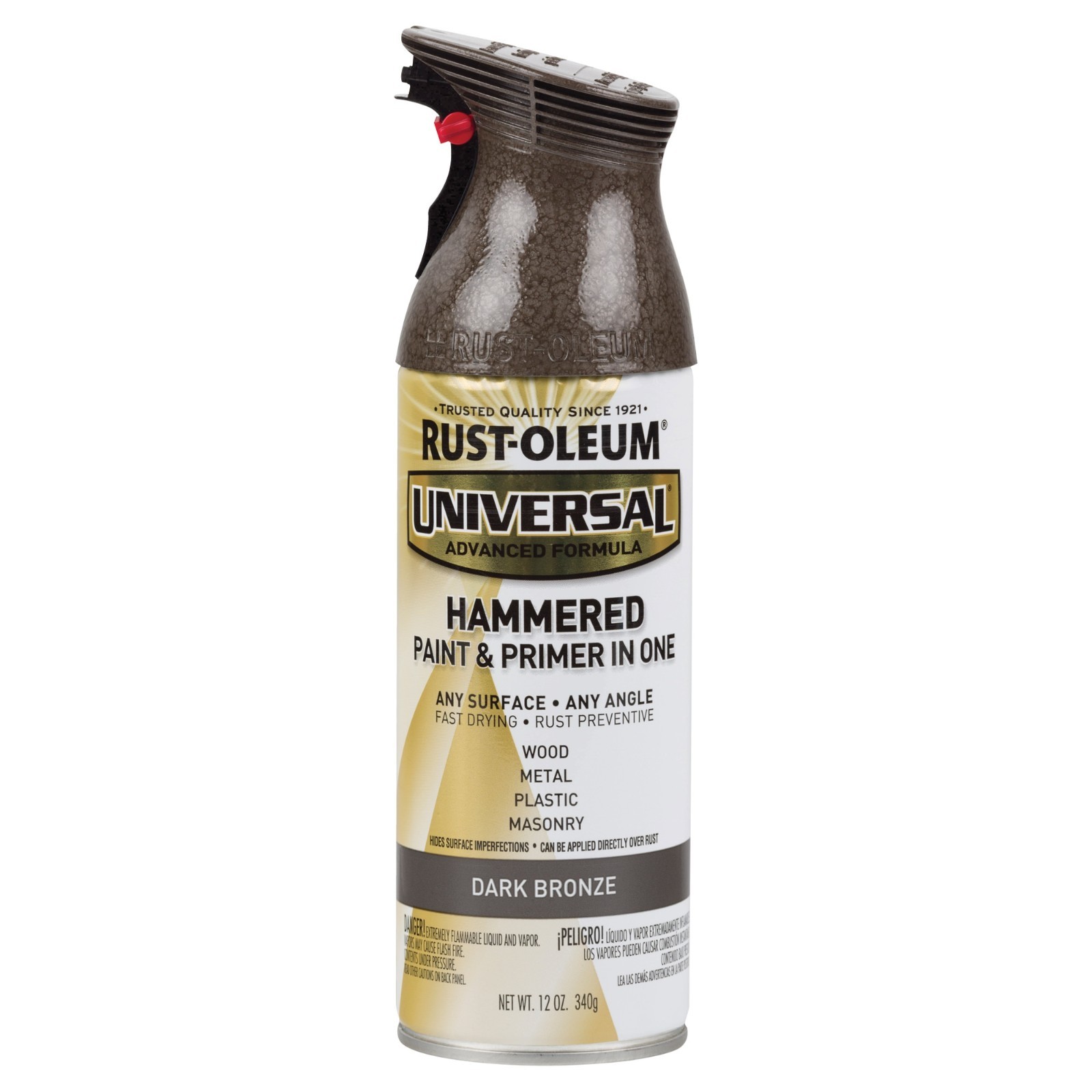 (3 Pack) Rust-Oleum Universal Hammered Paint & Primer Dark Bronze 258199 12oz