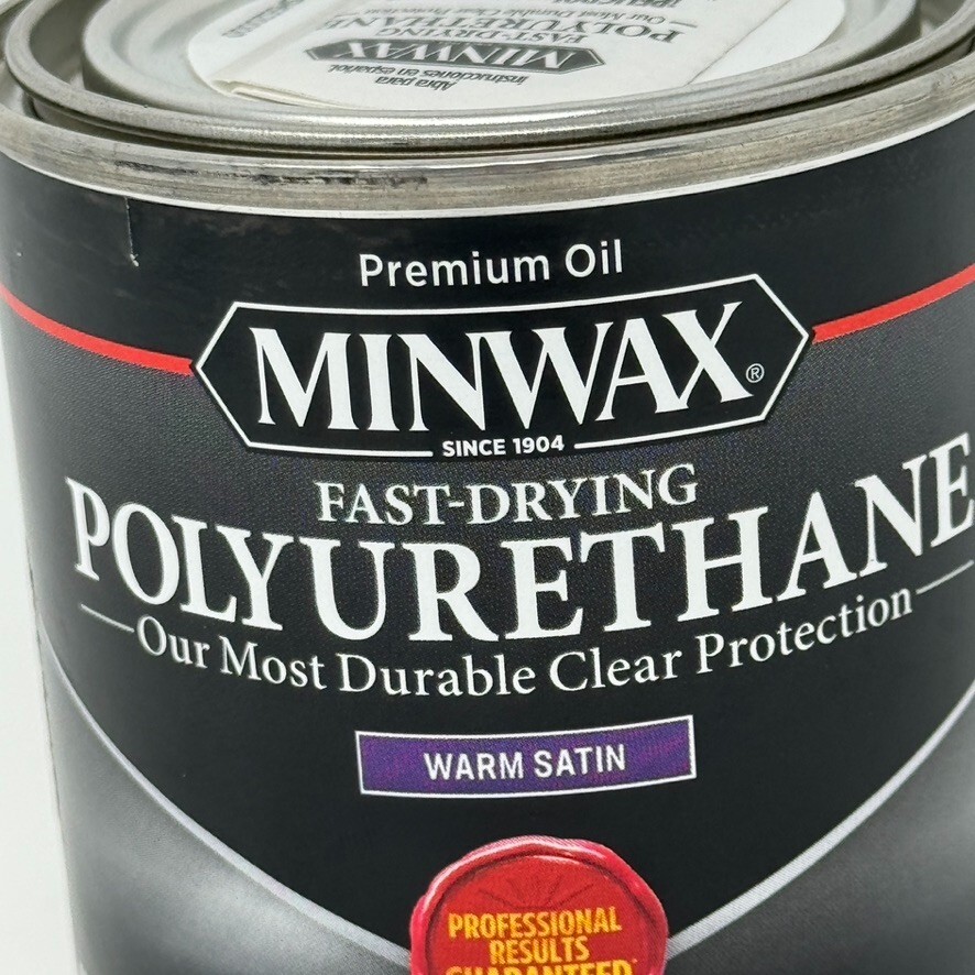 Minwax Fast Drying WARM SATIN Polyurethane Protective Wood Finish 1/2 pt NEW