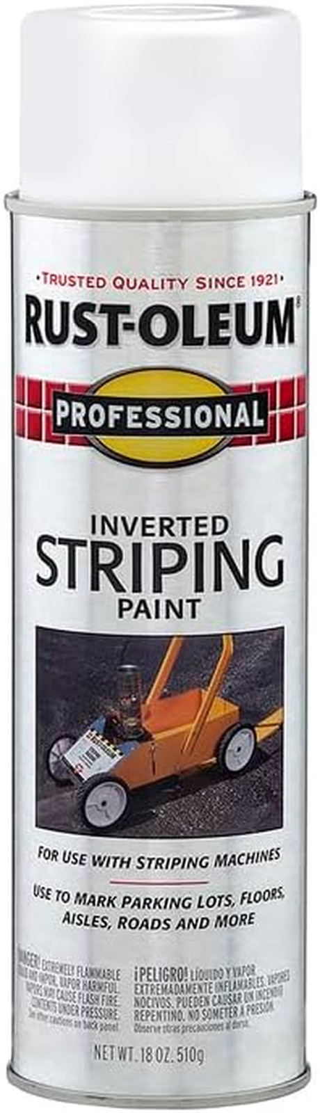 Rust-Oleum Professional Inverted Striping Spray Paint 18oz 6-Pack Bright Marking